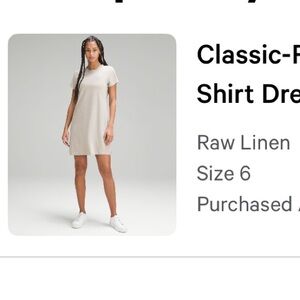 lululemon athletica Raw Linen T-Shirt Dress